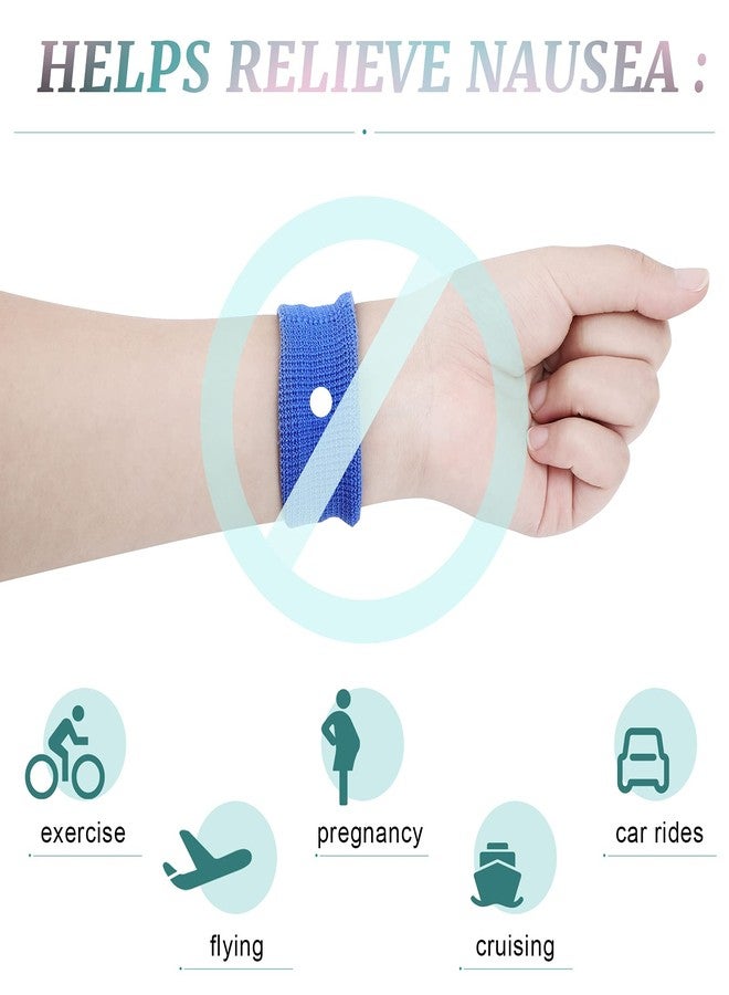 Jadive 4 Pieces Anti Nausea Wristband Seasickness Motion Sickness Bracelets Wristband Adjustable Motion Nausea Bands for Motion Sickness, Morning Sickness, Car Sickness, Travel Sickness - Image 3